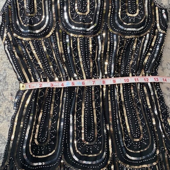 Black Bohemian Sequinned Dress - Picture 7 of 9